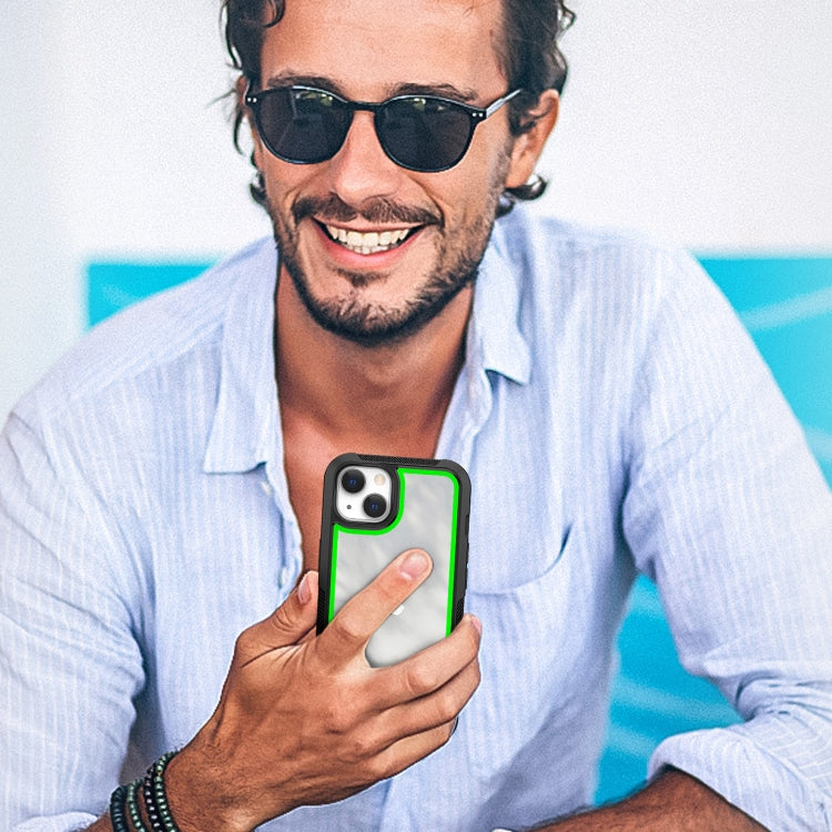 For iPhone 13 Colorful Border TPU + PC Full Coverage Protective Case