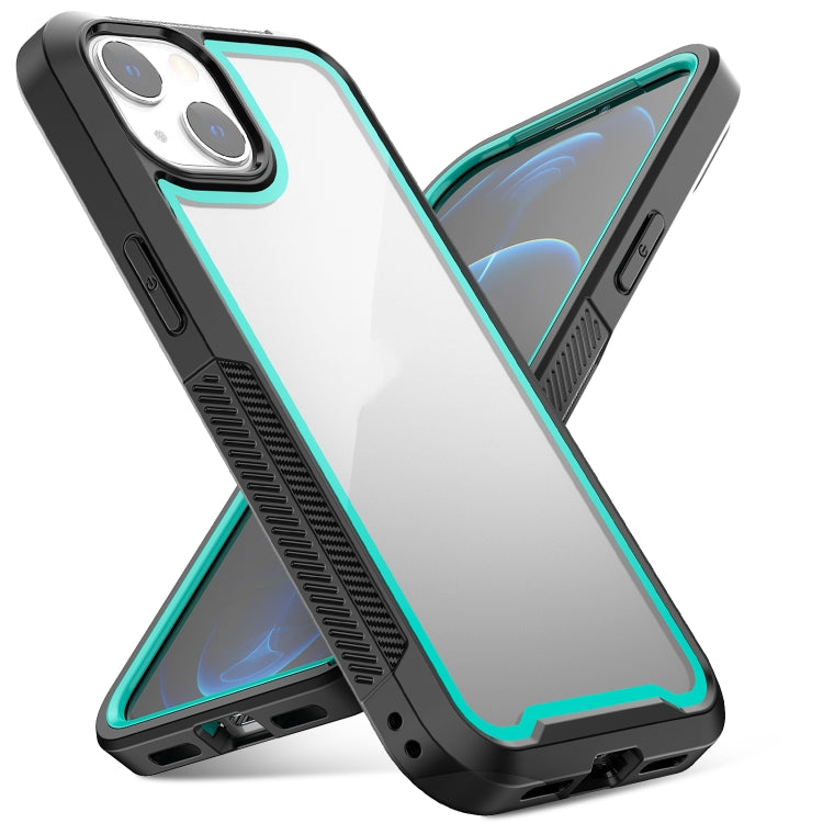 For iPhone 13 Colorful Border TPU + PC Full Coverage Protective Case