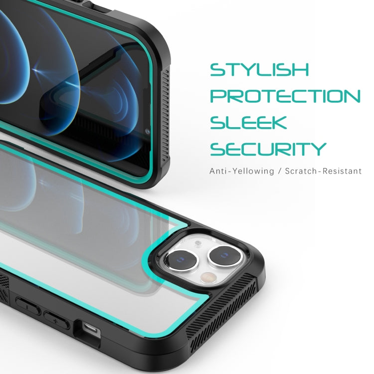 For iPhone 13 Colorful Border TPU + PC Full Coverage Protective Case