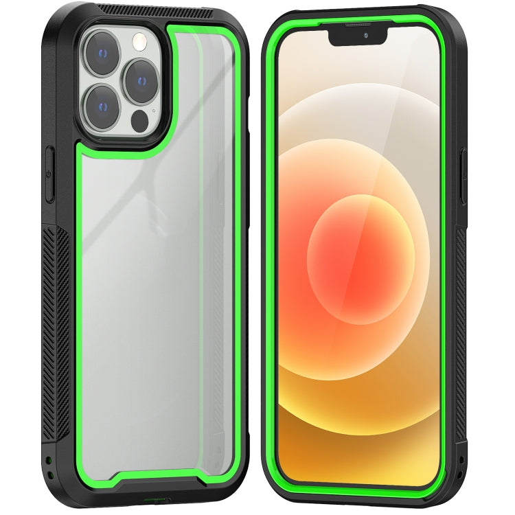 For iPhone 13 Pro Max Colorful Border TPU + PC Full Coverage Protective Case