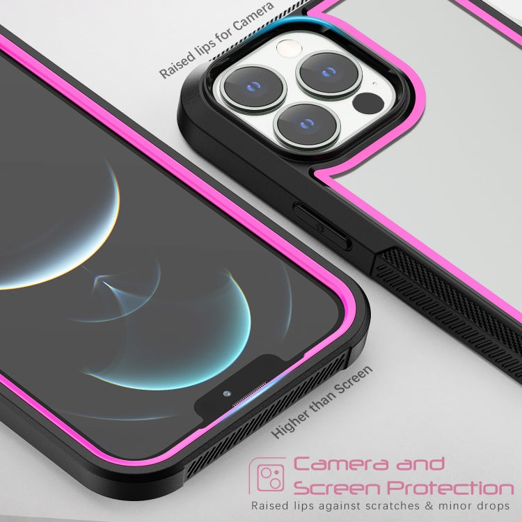 For iPhone 13 Pro Max Colorful Border TPU + PC Full Coverage Protective Case