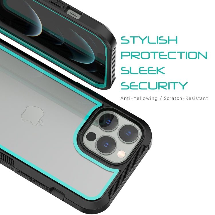 For iPhone 13 Pro Max Colorful Border TPU + PC Full Coverage Protective Case