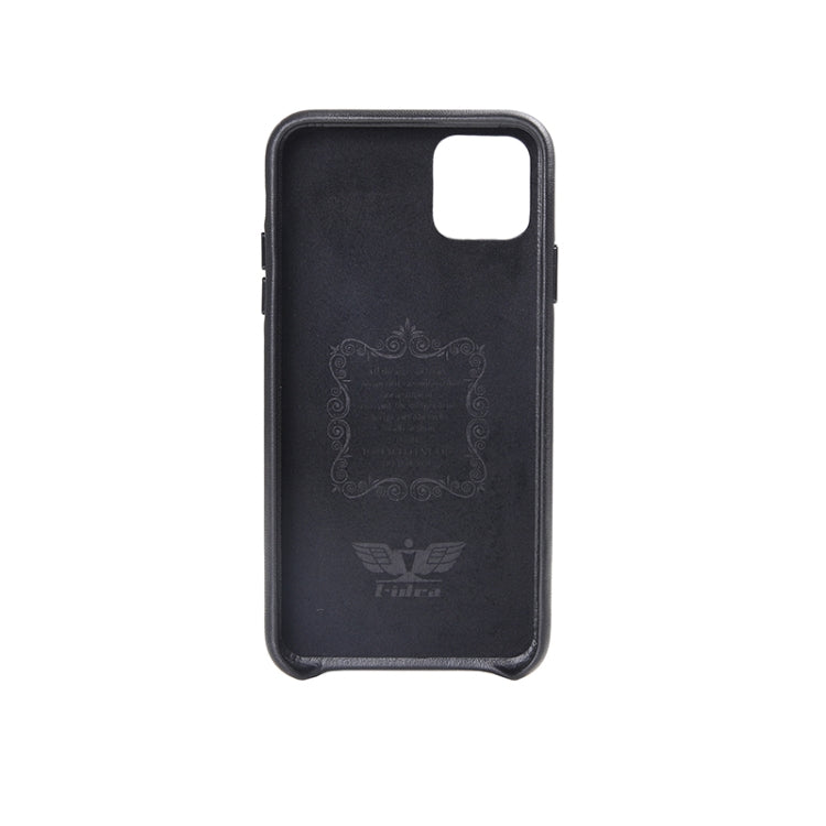 For iPhone 11 Woven Texture Sheepskin Leather Back Cover Semi-wrapped Shockproof Case