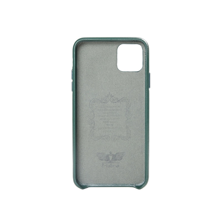 For iPhone 11 Woven Texture Sheepskin Leather Back Cover Semi-wrapped Shockproof Case