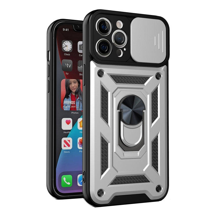 For iPhone 13 mini Sliding Camera Cover Design Precise Hole TPU+PC Protective Case