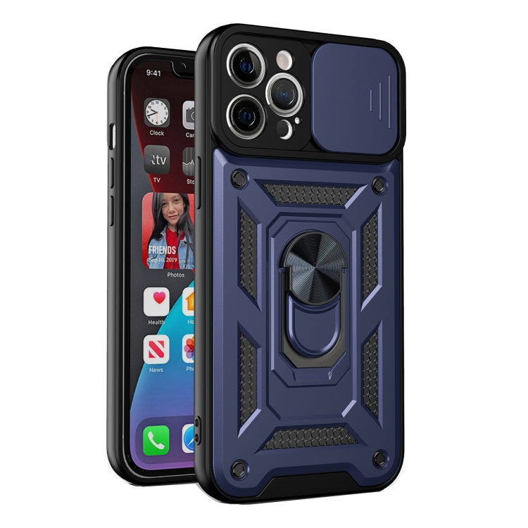 For iPhone 13 Sliding Camera Cover Design Precise Hole TPU+PC Protective Case
