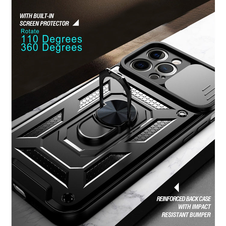 For iPhone 13 Sliding Camera Cover Design Precise Hole TPU+PC Protective Case