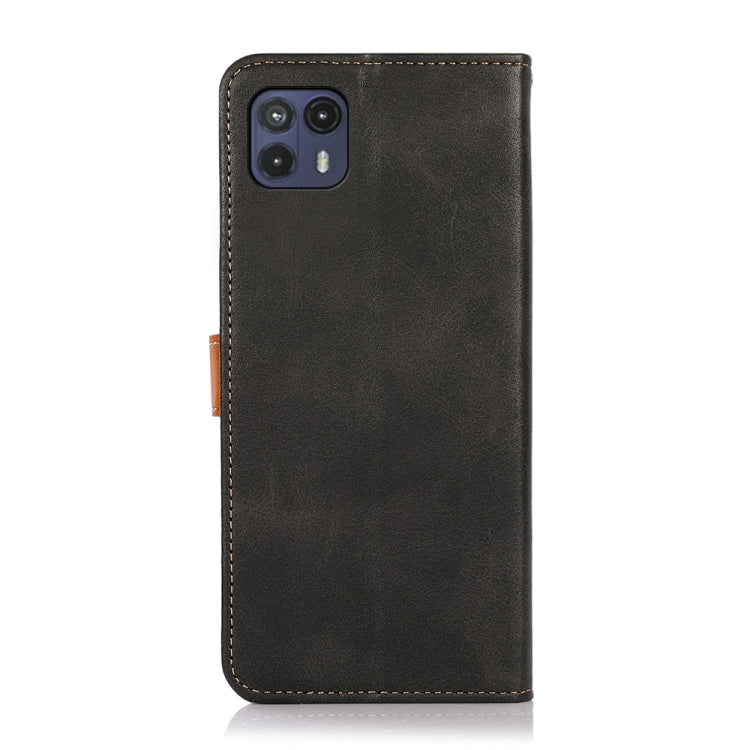 For Motorola Moto G50 5G KHAZNEH Dual-color Cowhide Texture Horizontal Flip Leather Case with Holder & Card Slots & Wallet & Photo Frame
