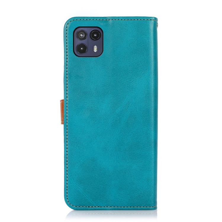 For Motorola Moto G50 5G KHAZNEH Dual-color Cowhide Texture Horizontal Flip Leather Case with Holder & Card Slots & Wallet & Photo Frame
