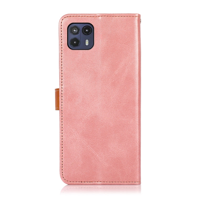 For Motorola Moto G50 5G KHAZNEH Dual-color Cowhide Texture Horizontal Flip Leather Case with Holder & Card Slots & Wallet & Photo Frame