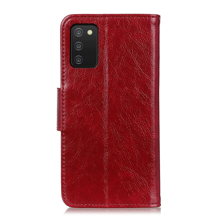 For Samsung Galaxy A03s 164mm Nappa Texture Horizontal Flip Leather Case with Holder & Card Slots & Wallet