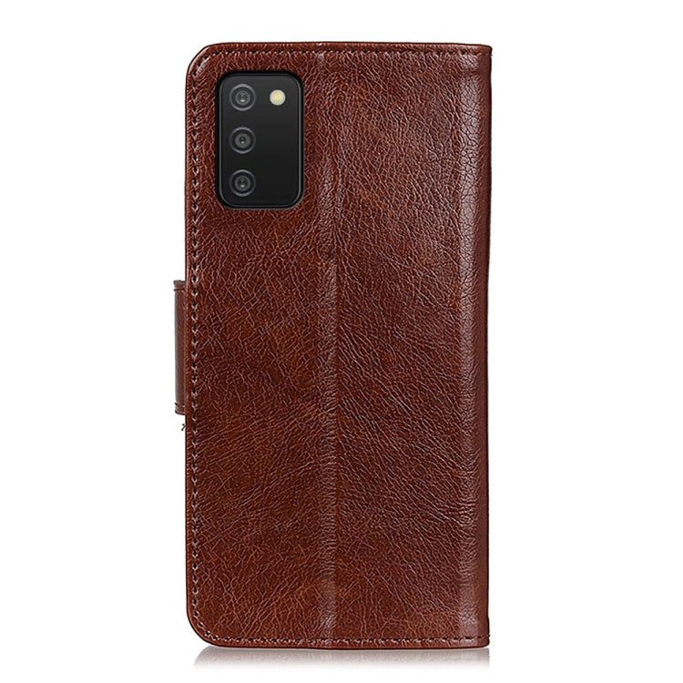 For Samsung Galaxy A03s 164mm Nappa Texture Horizontal Flip Leather Case with Holder & Card Slots & Wallet