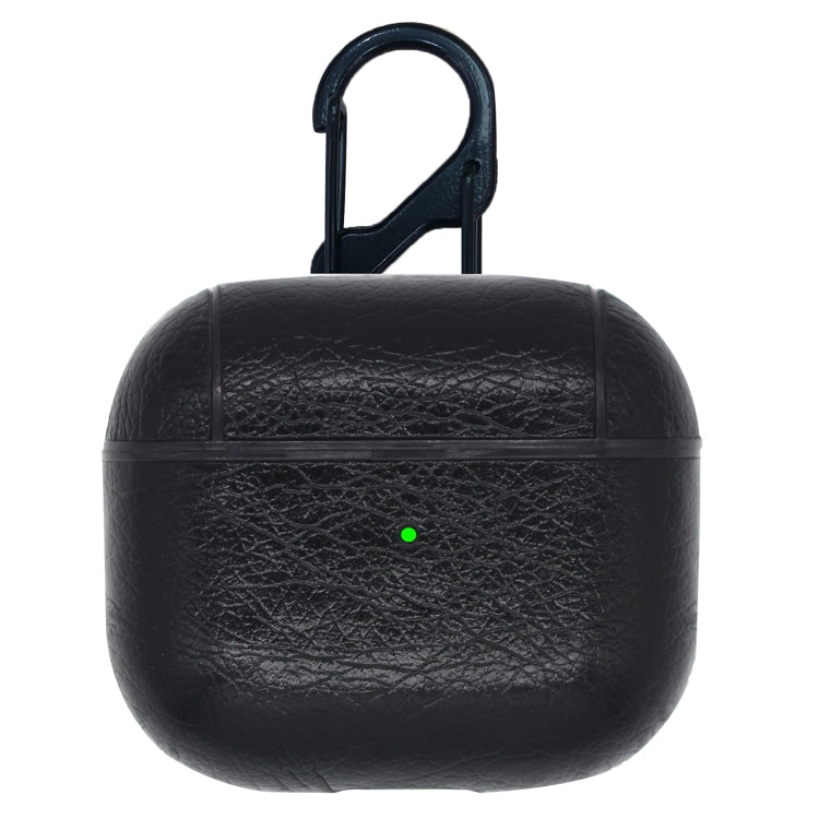 Classic Stick Leather Earphone Protective Case with Hook for AirPods 3