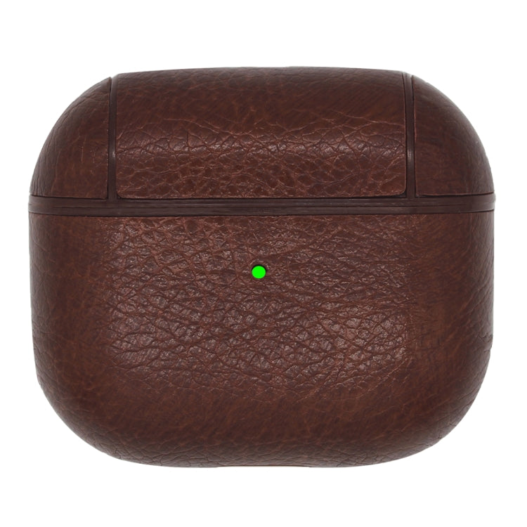 Classic Stick Leather Earphone Protective Case with Hook for AirPods 3
