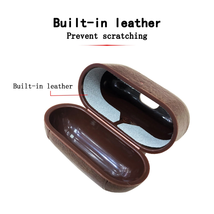 Classic Stick Leather Earphone Protective Case with Hook for AirPods 3