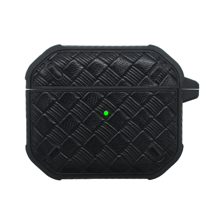 Armor Weave Texture Earphone Protective Case with Hook for AirPods 3
