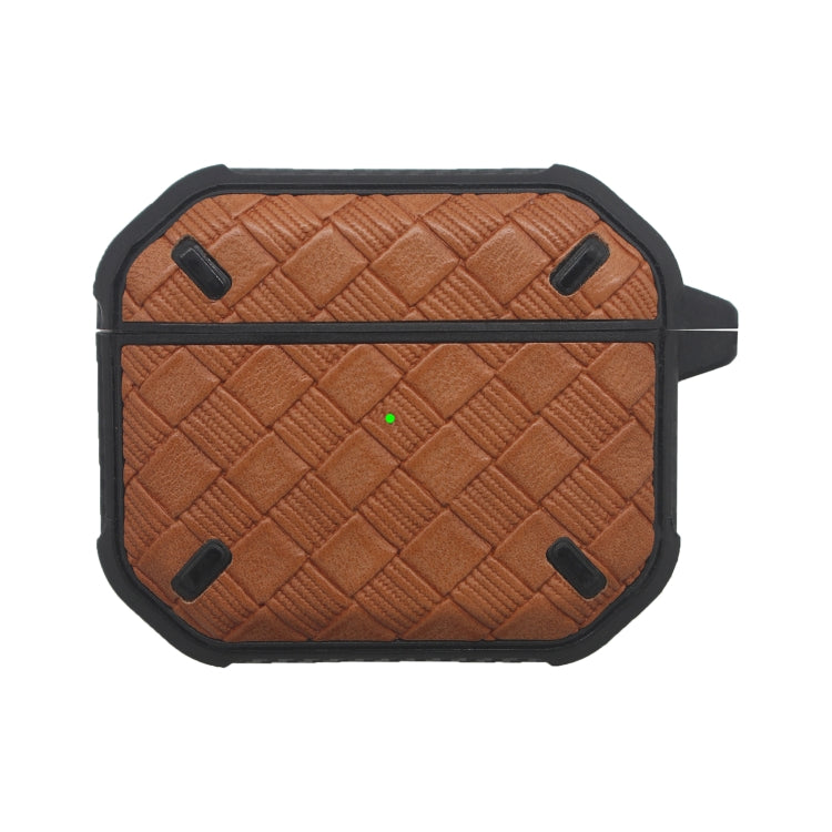 Armor Weave Texture Earphone Protective Case with Hook for AirPods 3