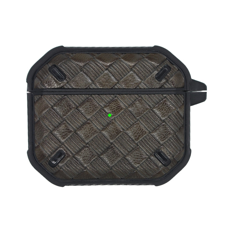 Armor Weave Texture Earphone Protective Case with Hook for AirPods 3