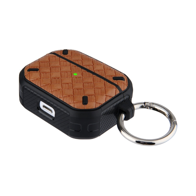 Armor Weave Texture Earphone Protective Case with Hook for AirPods 3