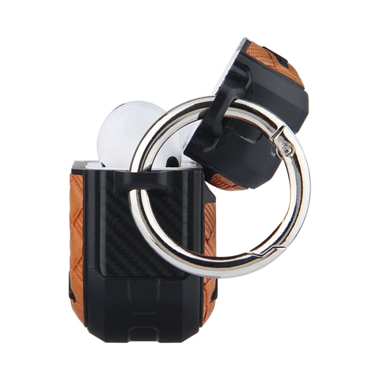 Armor Weave Texture Earphone Protective Case with Hook for AirPods 3