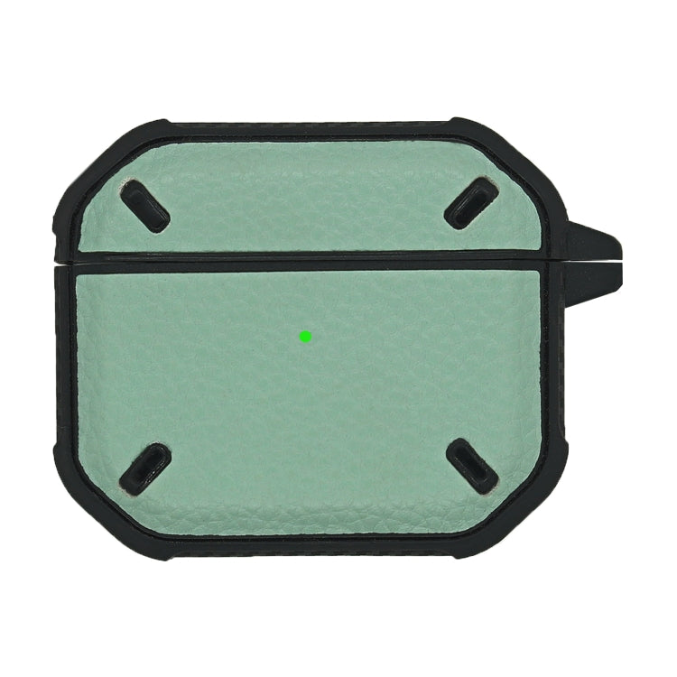 Armor Litchi Texture Earphone Protective Case with Hook for AirPods 3