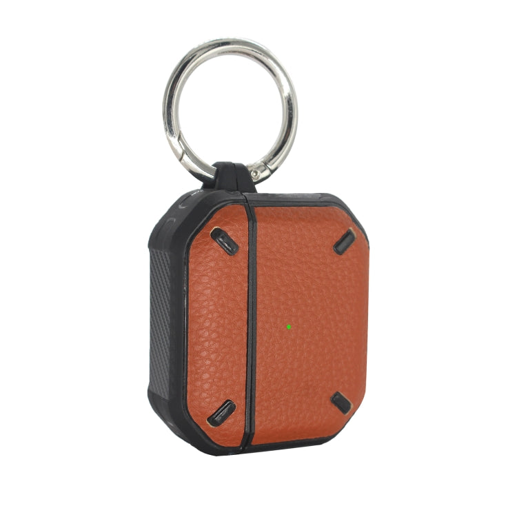 Armor Litchi Texture Earphone Protective Case with Hook for AirPods 3