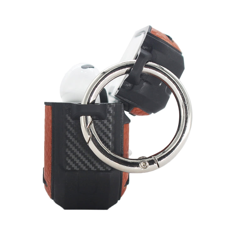 Armor Litchi Texture Earphone Protective Case with Hook for AirPods 3