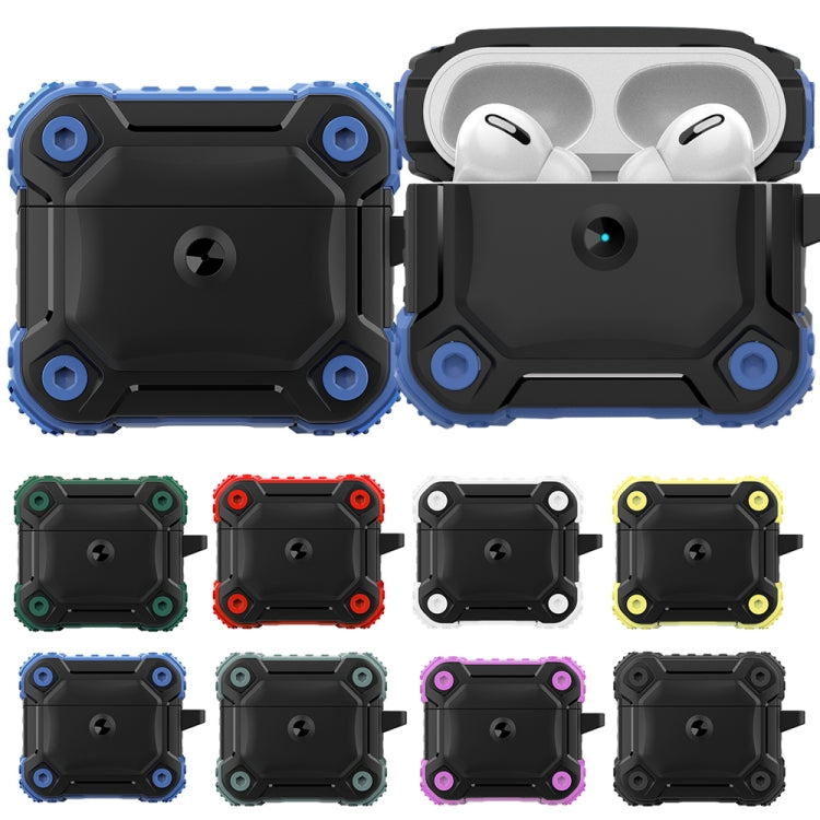 King Chariot Series Two-color TPU Tri-proof Earphone Protective Case with Hook for AirPods 3