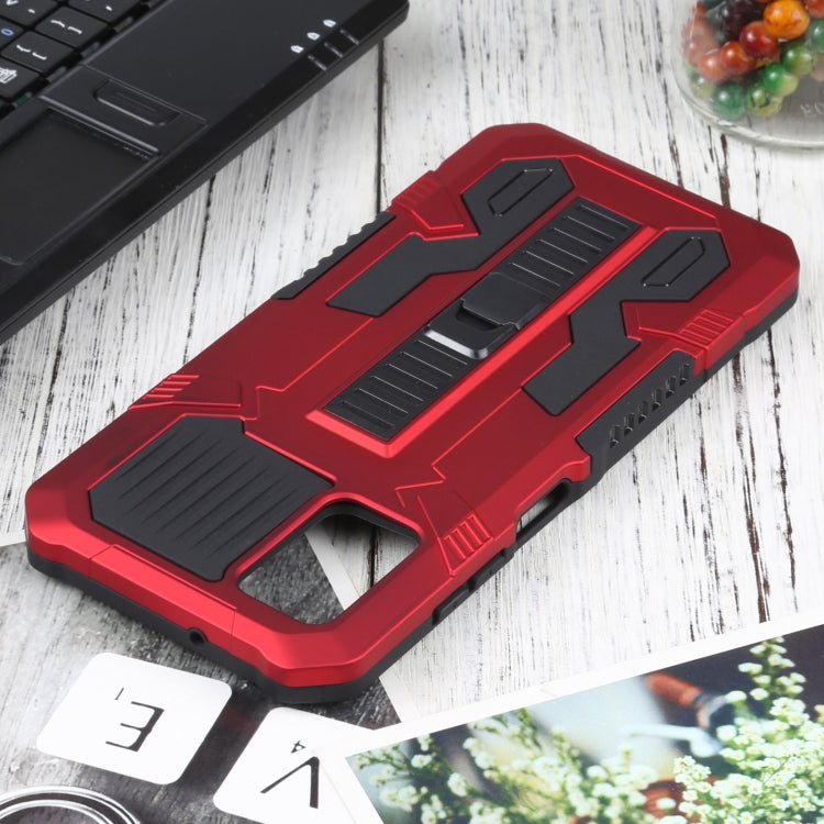 For Samsung Galaxy A03s 166mm Vanguard Warrior All Inclusive Double-color Shockproof TPU + PC Protective Case with Holder