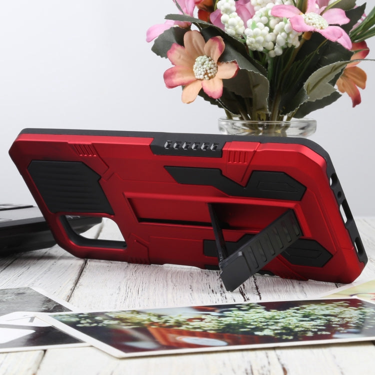 For Samsung Galaxy A03s 166mm Vanguard Warrior All Inclusive Double-color Shockproof TPU + PC Protective Case with Holder