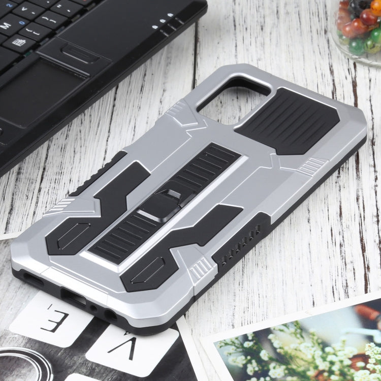 For Samsung Galaxy A03s 166mm Vanguard Warrior All Inclusive Double-color Shockproof TPU + PC Protective Case with Holder
