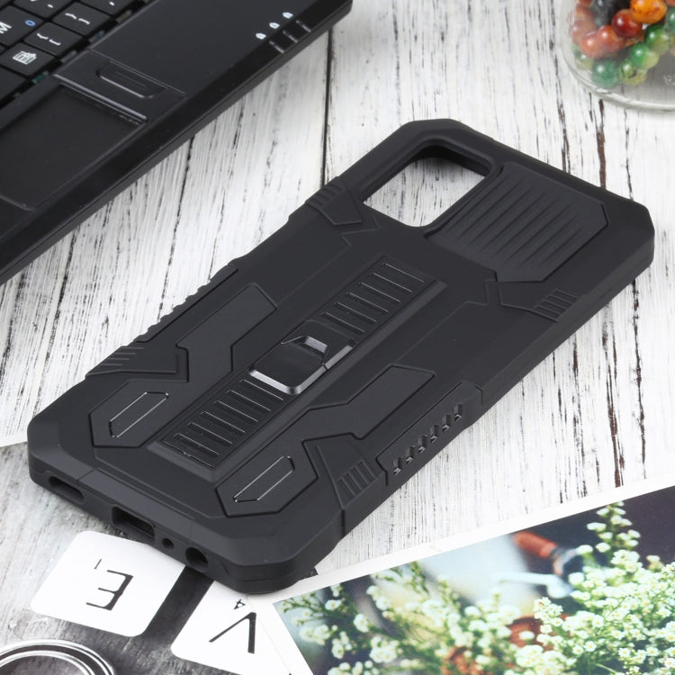 For Samsung Galaxy A03s 166mm Vanguard Warrior All Inclusive Double-color Shockproof TPU + PC Protective Case with Holder