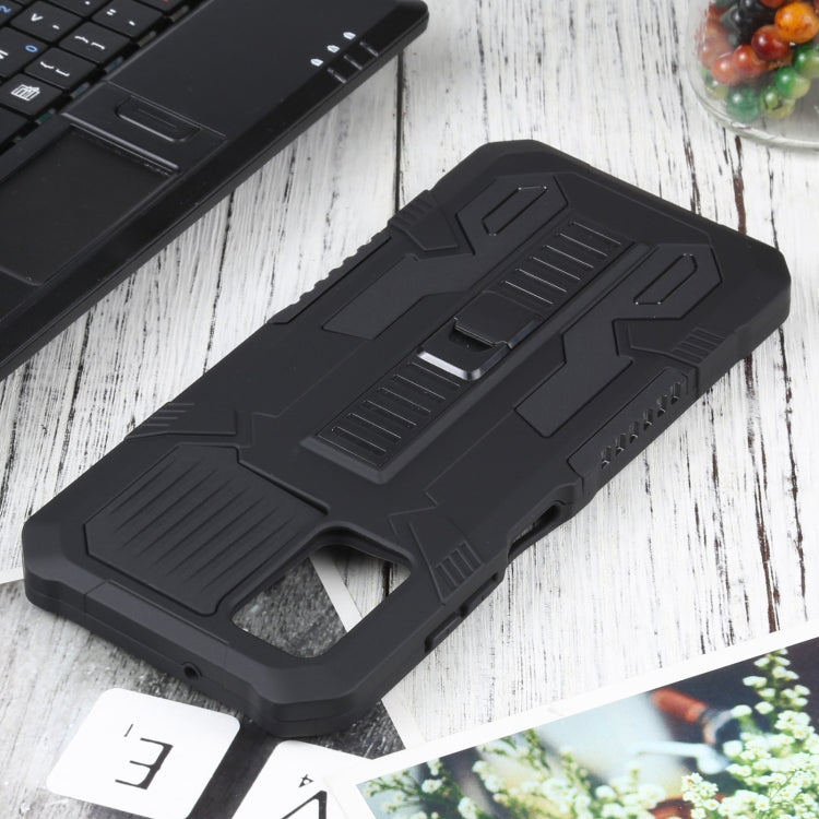 For Samsung Galaxy A03s 166mm Vanguard Warrior All Inclusive Double-color Shockproof TPU + PC Protective Case with Holder