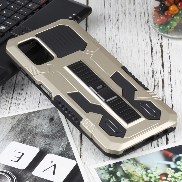 For Samsung Galaxy A03s 166mm Vanguard Warrior All Inclusive Double-color Shockproof TPU + PC Protective Case with Holder