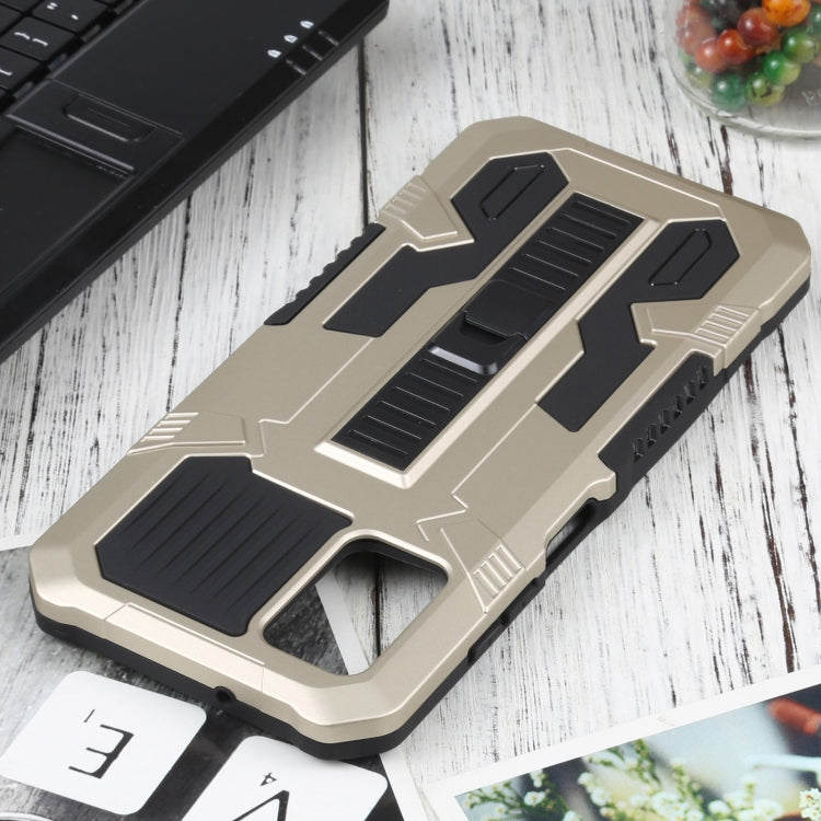 For Samsung Galaxy A03s 166mm Vanguard Warrior All Inclusive Double-color Shockproof TPU + PC Protective Case with Holder