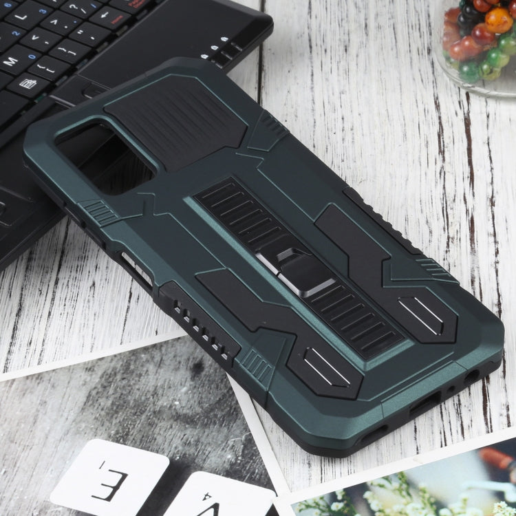 For Samsung Galaxy A03s 166mm Vanguard Warrior All Inclusive Double-color Shockproof TPU + PC Protective Case with Holder