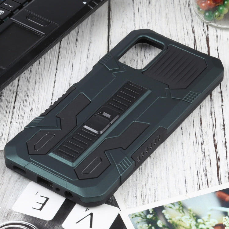 For Samsung Galaxy A03s 166mm Vanguard Warrior All Inclusive Double-color Shockproof TPU + PC Protective Case with Holder