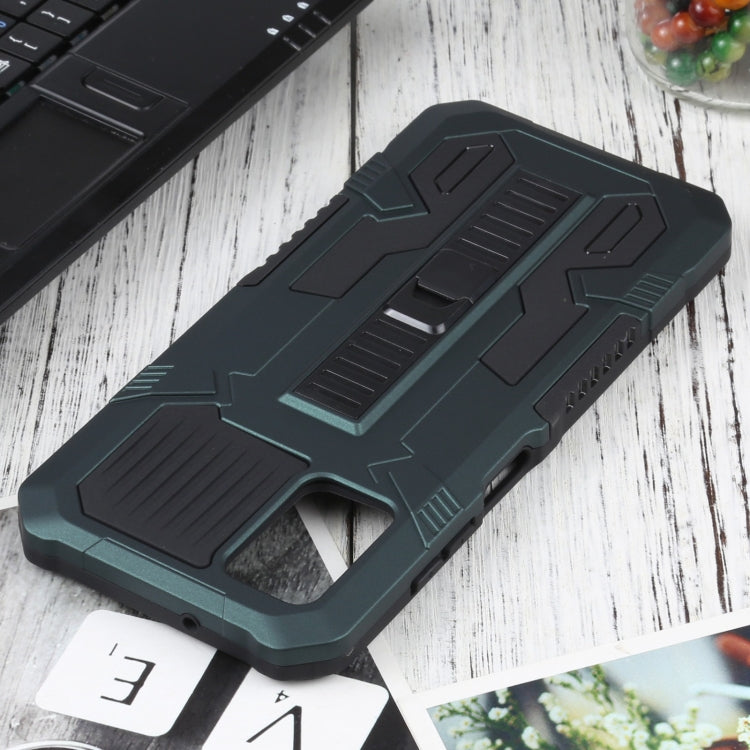 For Samsung Galaxy A03s 166mm Vanguard Warrior All Inclusive Double-color Shockproof TPU + PC Protective Case with Holder