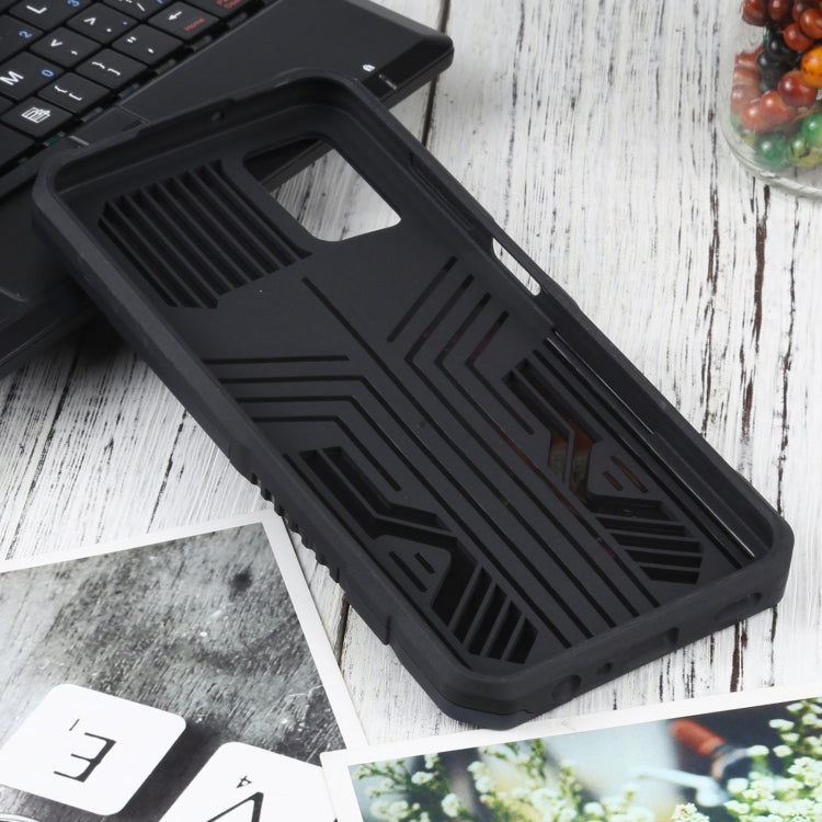 For Samsung Galaxy A03s 166mm Vanguard Warrior All Inclusive Double-color Shockproof TPU + PC Protective Case with Holder