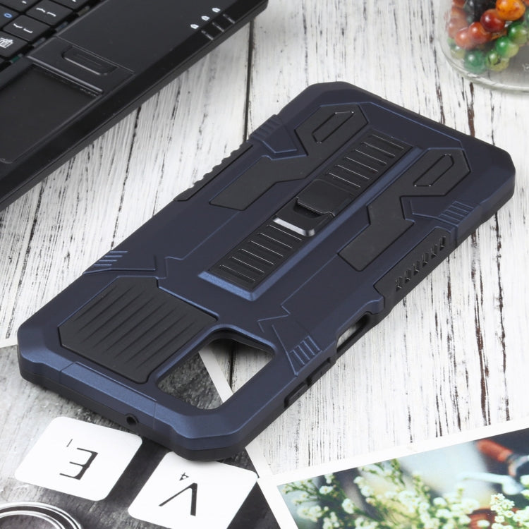 For Samsung Galaxy A03s 166mm Vanguard Warrior All Inclusive Double-color Shockproof TPU + PC Protective Case with Holder