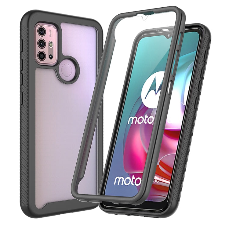 For Motorola Moto G30 Starry Sky Solid Color Series Shockproof PC + TPU Protective Case with PET Film