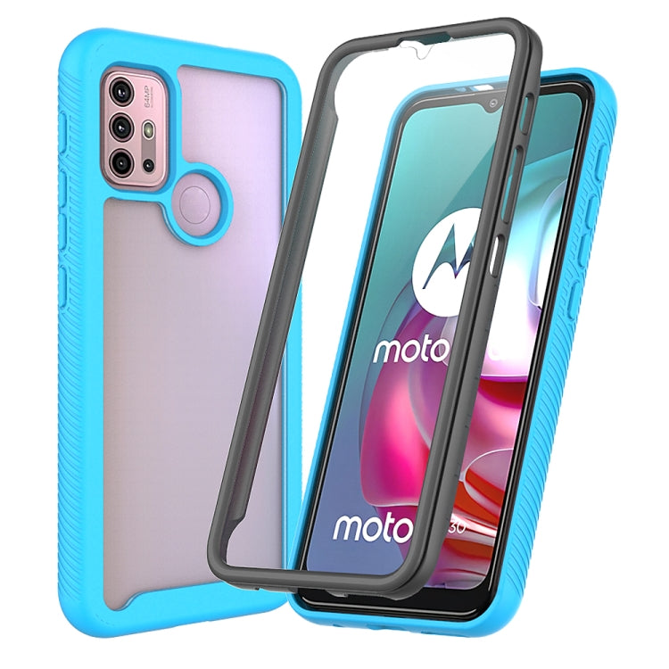 For Motorola Moto G30 Starry Sky Solid Color Series Shockproof PC + TPU Protective Case with PET Film