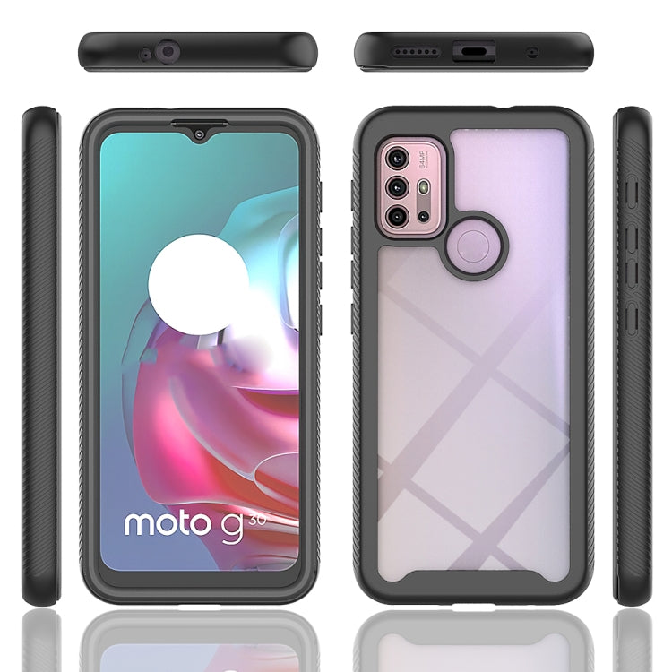 For Motorola Moto G30 Starry Sky Solid Color Series Shockproof PC + TPU Protective Case with PET Film