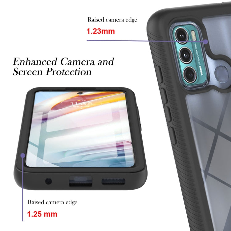 For Motorola Moto G60 Starry Sky Solid Color Series Shockproof PC + TPU Protective Case with PET Film