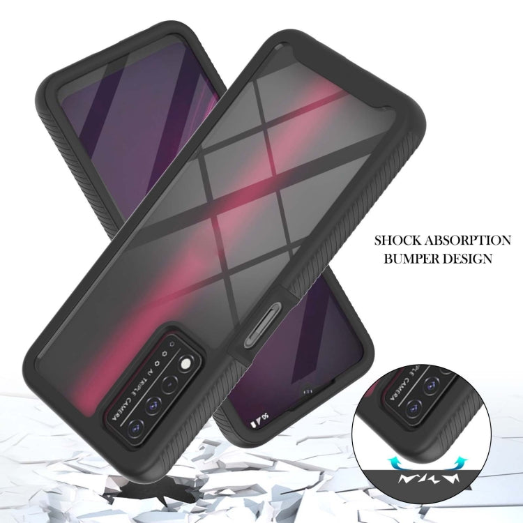 For T-Mobile REVVL V+ 5G Starry Sky Solid Color Series Shockproof PC + TPU Protective Case with PET Film