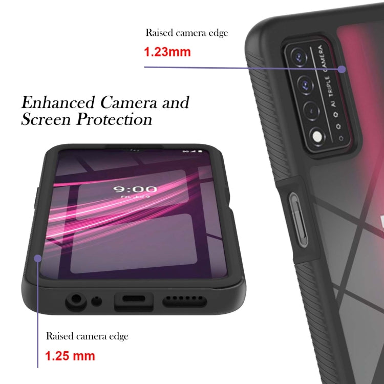 For T-Mobile REVVL V+ 5G Starry Sky Solid Color Series Shockproof PC + TPU Protective Case with PET Film