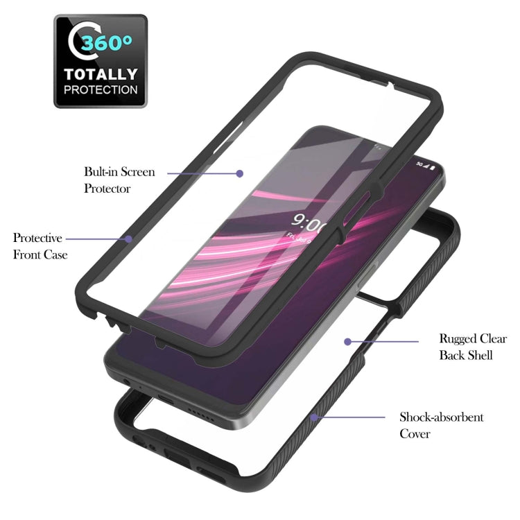 For T-Mobile REVVL V+ 5G Starry Sky Solid Color Series Shockproof PC + TPU Protective Case with PET Film