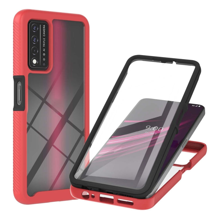 For T-Mobile REVVL V+ 5G Starry Sky Solid Color Series Shockproof PC + TPU Protective Case with PET Film
