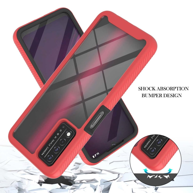 For T-Mobile REVVL V+ 5G Starry Sky Solid Color Series Shockproof PC + TPU Protective Case with PET Film
