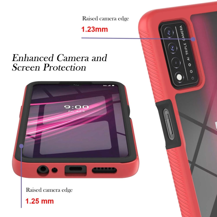For T-Mobile REVVL V+ 5G Starry Sky Solid Color Series Shockproof PC + TPU Protective Case with PET Film
